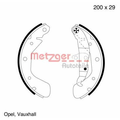 Слика на комплет гуртни METZGER MG 563 за Opel Astra F 1.4 Si - 82 коњи бензин