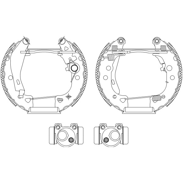 Слика на Комплет гуртни TEXTAR Shoe Kit Pro 84038002 за Citroen Saxo S0,S1 1.1 X,SX - 60 коњи бензин