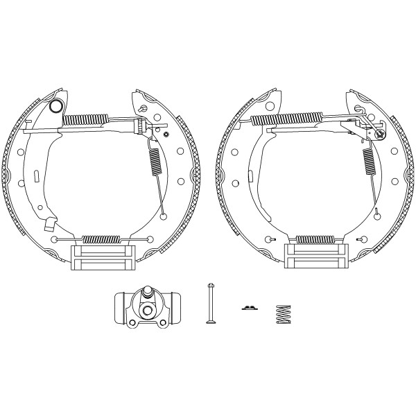 Слика на Комплет гуртни TEXTAR Shoe Kit Pro 84048002 за Renault Clio 2 1.9 D (B/CB0J) - 65 коњи дизел