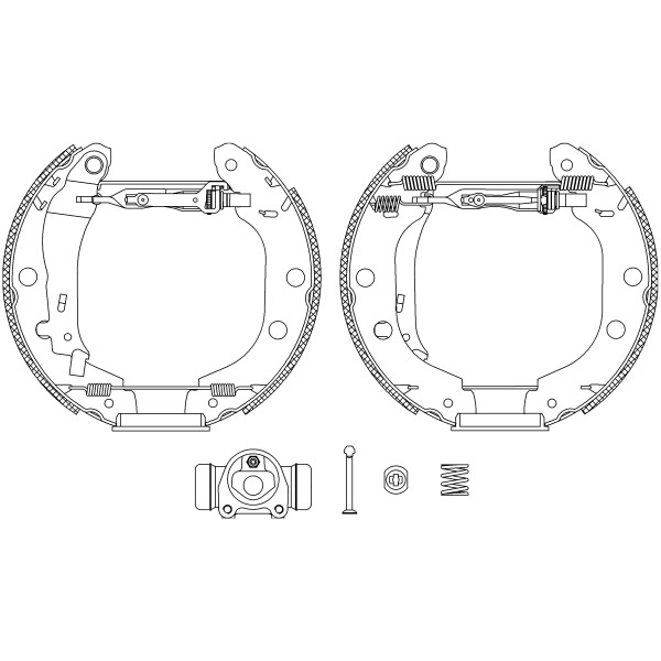 Слика на Комплет гуртни TEXTAR Shoe Kit Pro 84052701 за Nissan Kubistar Box 1.2 - 60 коњи бензин