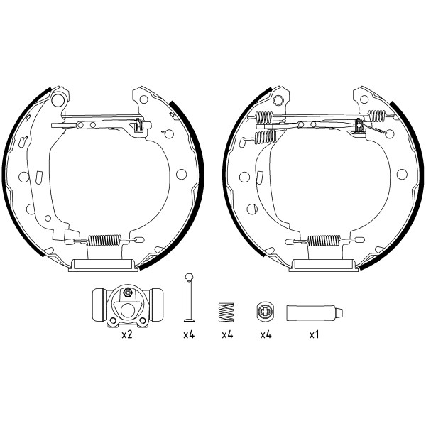 Слика на комплет гуртни TEXTAR Shoe Kit Pro 84052800 за Nissan Kubistar Box 1.2 - 60 коњи бензин