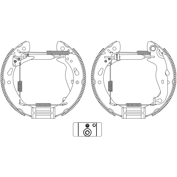 Слика на комплет гуртни TEXTAR Shoe Kit Pro 84069200 за Ford Fiesta 6 1.6 Ti - 120 коњи бензин