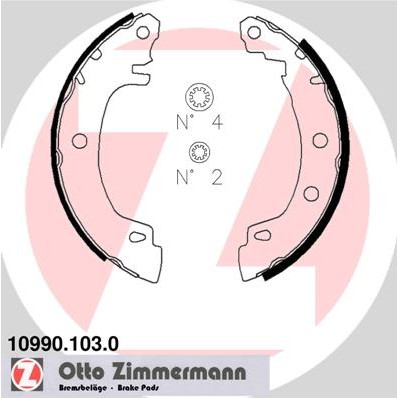 Слика на комплет гуртни ZIMMERMANN 10990.103.0 за Renault Megane 1 (BA0-1) 1.6 e (BA0F, BA0S) - 90 коњи бензин