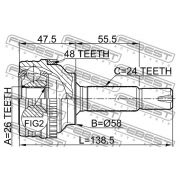 Слика 2 $на Комплет зглоб на погонско вратило FEBEST 0110-040A48