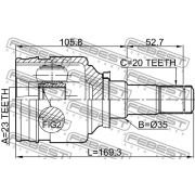 Слика 2 $на Комплет зглоб на погонско вратило FEBEST 0111-NHW20RH