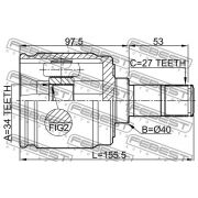 Слика 2 $на Комплет зглоб на погонско вратило FEBEST 0311-CL20LH