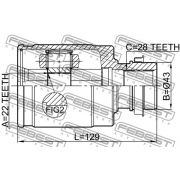 Слика 2 $на Комплет зглоб на погонско вратило FEBEST 0511-BL16MTRH