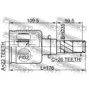 Слика 2 $на Комплет зглоб на погонско вратило FEBEST 0511-M316ATLH