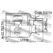 Слика 2 $на Комплет зглоб на погонско вратило FEBEST 0511-M316ATRH