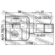 Слика 2 $на Комплет зглоб на погонско вратило FEBEST 0511-M323FLH