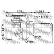 Слика 2 $на Комплет зглоб на погонско вратило FEBEST 1211-ELANHD