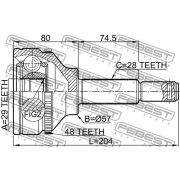 Слика 2 на Комплет зглоб на погонско вратило FEBEST 2110-TT9A48