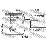 Слика 2 на Комплет зглоб на погонско вратило FEBEST 2111-CA220LH