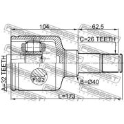 Слика 2 $на Комплет зглоб на погонско вратило FEBEST 2111-CB4LH