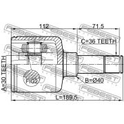 Слика 2 $на Комплет зглоб на погонско вратило FEBEST 2111-TRDLH