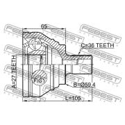 Слика 2 на Комплет зглоб на погонско вратило FEBEST 2310-B6