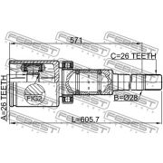 Слика 2 на Комплет зглоб на погонско вратило FEBEST 2711-S80AWDTRH