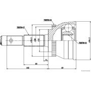 Слика 2 $на Комплет зглоб на погонско вратило HERTH+BUSS JAKOPARTS J2821143