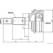 Слика 2 $на Комплет зглоб на погонско вратило HERTH+BUSS JAKOPARTS J2822001