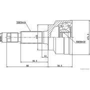 Слика 2 $на Комплет зглоб на погонско вратило HERTH+BUSS JAKOPARTS J2823015