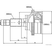 Слика 2 на Комплет зглоб на погонско вратило HERTH+BUSS JAKOPARTS J2823120