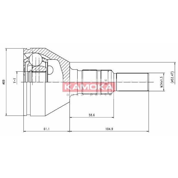 Слика на Комплет зглоб на погонско вратило KAMOKA  6035