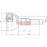 Слика 1 $на Комплет зглоб на погонско вратило KAMOKA  6035