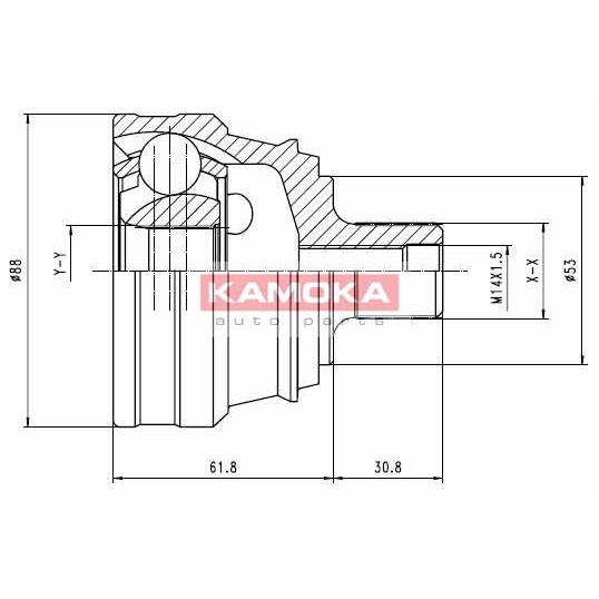 Слика на Комплет зглоб на погонско вратило KAMOKA  6276