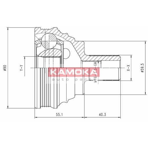 Слика на Комплет зглоб на погонско вратило KAMOKA  7338