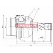 Слика 1 $на Комплет зглоб на погонско вратило KAMOKA  8009