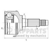 Слика 1 на Комплет зглоб на погонско вратило NIPPARTS J2820913