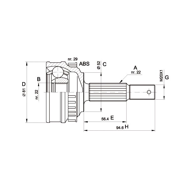 Слика на Комплет зглоб на погонско вратило OPEN PARTS CVJ5053.10