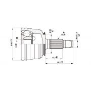 Слика 1 на Комплет зглоб на погонско вратило OPEN PARTS CVJ5395.10