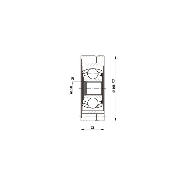 Слика на Комплет зглоб на погонско вратило OPEN PARTS CVJ5422.20 за VW Transporter T4 Bus 1.9 D - 60 коњи дизел