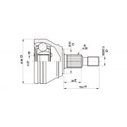 Слика 1 $на Комплет зглоб на погонско вратило OPEN PARTS CVJ5442.10