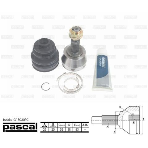 Слика на Комплет зглоб на погонско вратило PASCAL G1F030PC за Lancia Thema (834) 2500 Turbo D (834D) - 101 коњи дизел