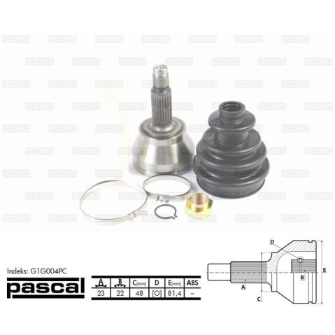 Слика на Комплет зглоб на погонско вратило PASCAL G1G004PC за Ford Verona 3 (GAL) 1.3 - 60 коњи бензин