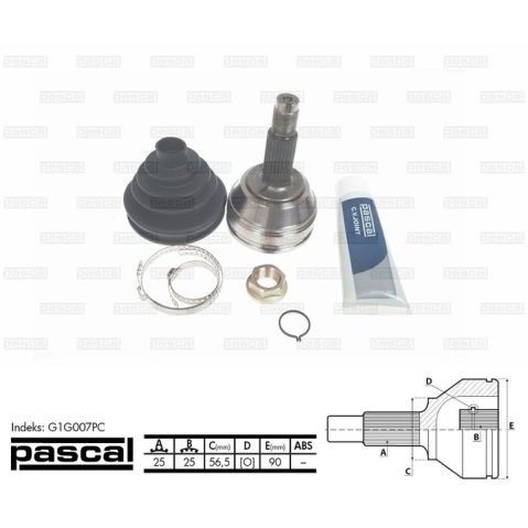 Слика на Комплет зглоб на погонско вратило PASCAL G1G007PC за Ford Escort 6 Break (gal) 1.8 TD - 90 коњи дизел