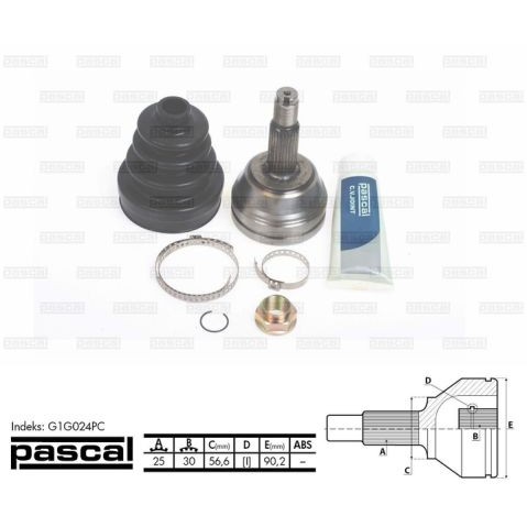 Слика на Комплет зглоб на погонско вратило PASCAL G1G024PC за Ford Escort Classic (AAL, ABL) 1.8 TD - 90 коњи дизел