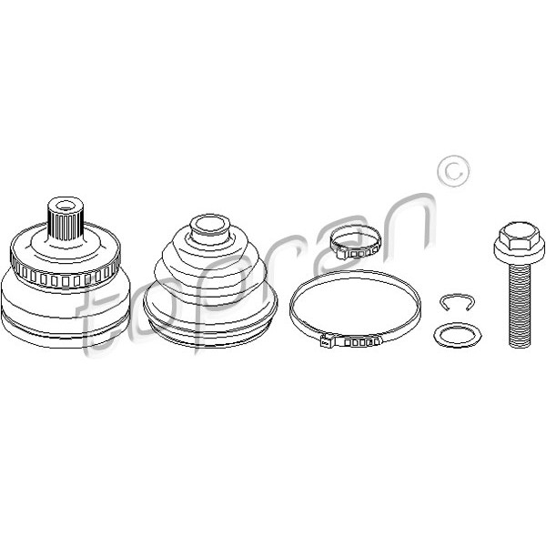 Слика на Комплет зглоб на погонско вратило TOPRAN 103 746