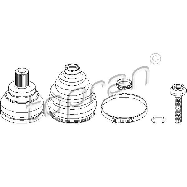 Слика на Комплет зглоб на погонско вратило TOPRAN 111 720