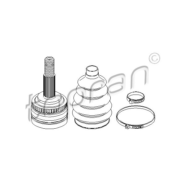 Слика на Комплет зглоб на погонско вратило TOPRAN 206 484