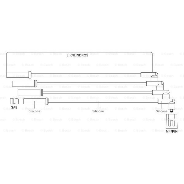 Слика на Комплет кабли за свеќици BOSCH F 000 99C 094