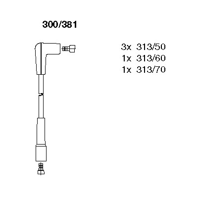 Слика на Комплет кабли за свеќици BREMI 300/381