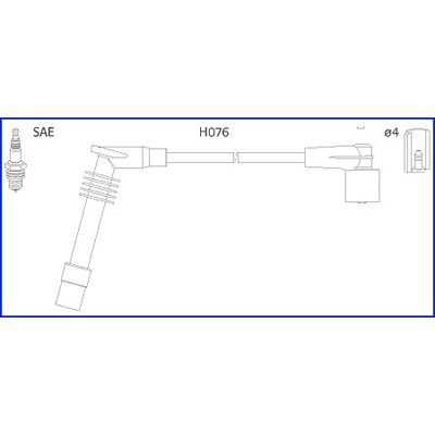 Слика на Комплет кабли за свеќици HITACHI Hueco 134251