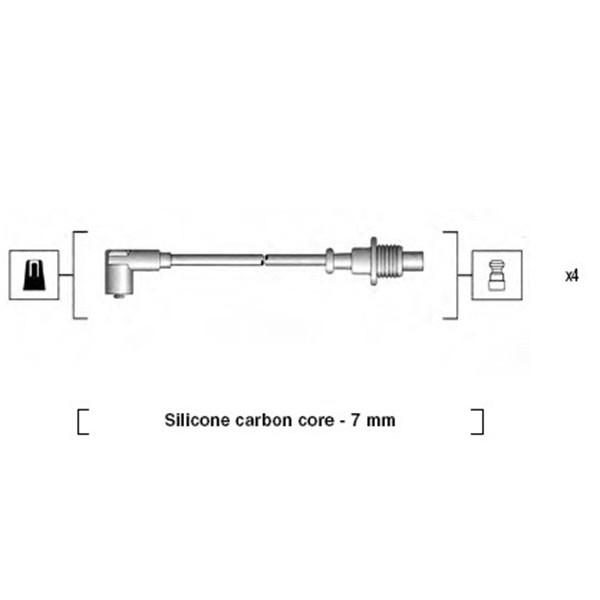 Слика на комплет кабли за свеќици MAGNETI MARELLI 941085150567 за Citroen Jumper BUS 230P 2.0  4x4 - 109 коњи бензин