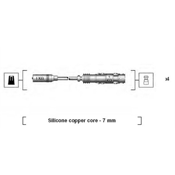 Слика на Комплет кабли за свеќици MAGNETI MARELLI 941175250764