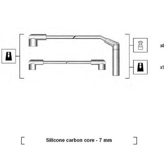 Слика на Комплет кабли за свеќици MAGNETI MARELLI 941285040867