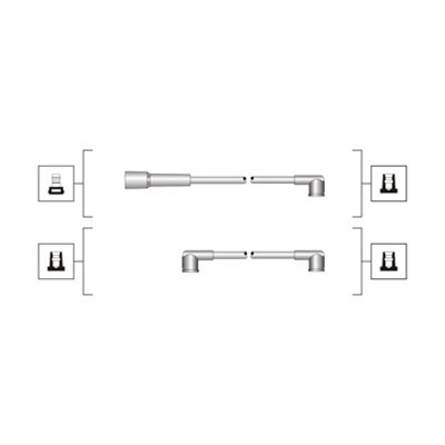 Слика на комплет кабли за свеќици MAGNETI MARELLI 941319170040 за Skoda Favorit Forman (785) 1.3 (136) - 61 коњи бензин