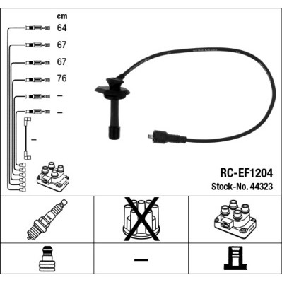 Слика на Комплет кабли за свеќици NGK 44323